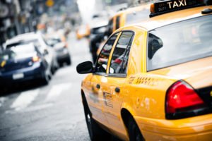 nyc taxi accidents concept. New York taxi.